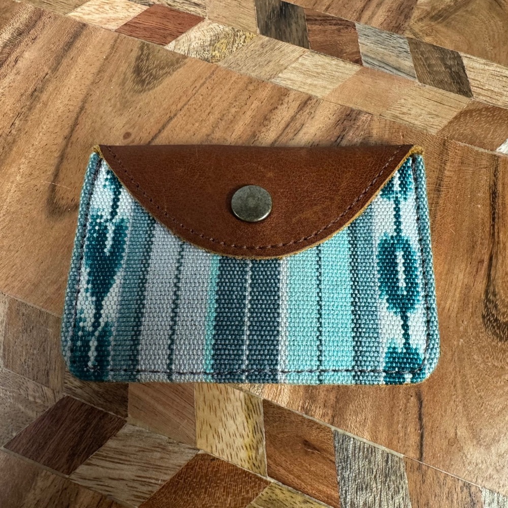Nena & Co. Wallet Blue Brown Leather Womens